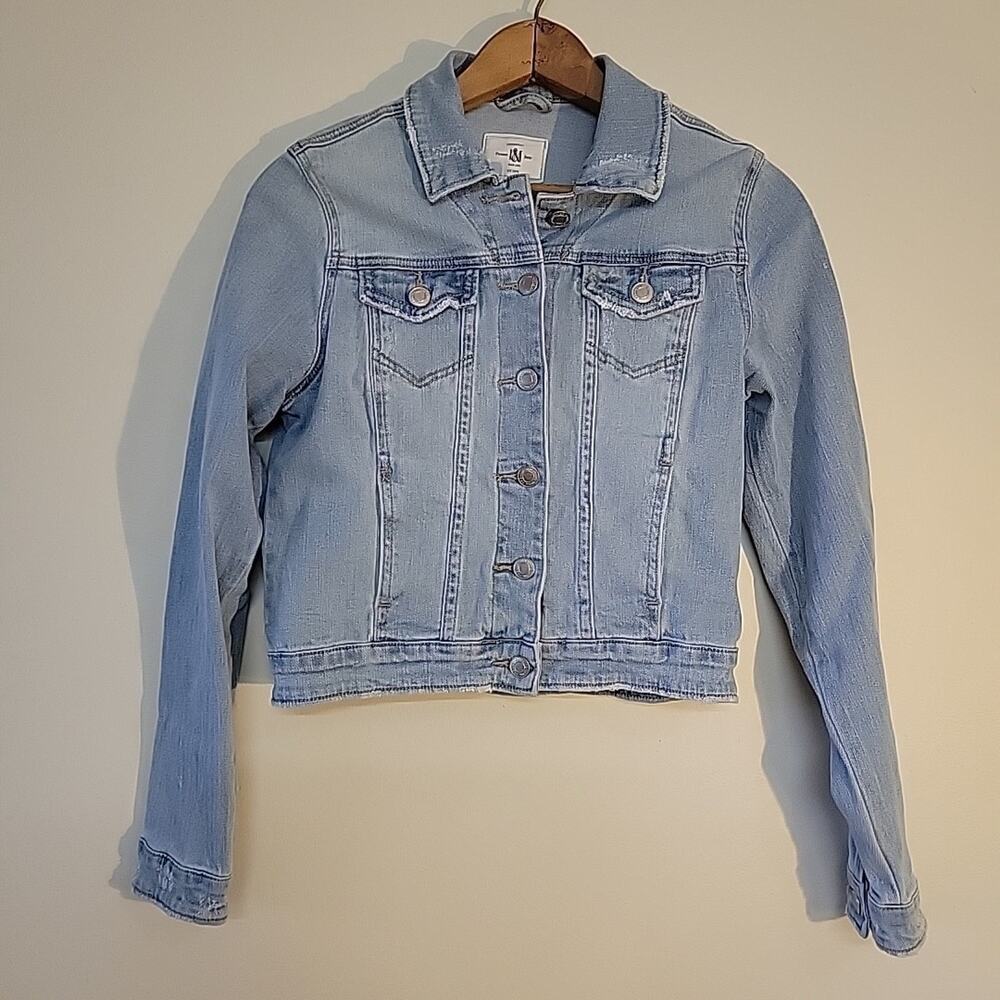 Vintage Distressed Women's Small Denim Jacket I&M Jeans Button Up Y2K 2000s USA